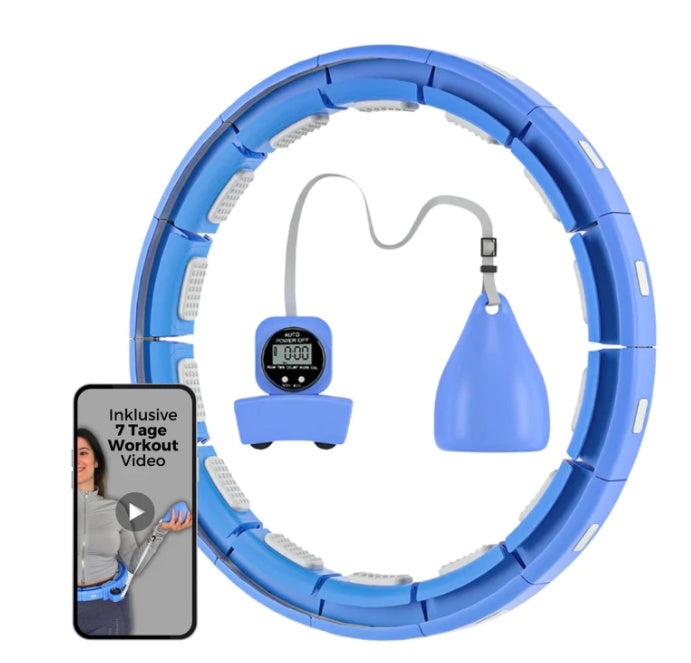 Smart Weighted Hula Hoop for Adults – Adjustable Fitness Hoop for Weight Loss & Core Workout