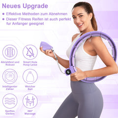 Smart Weighted Hula Hoop for Adults – Adjustable Fitness Hoop for Weight Loss & Core Workout